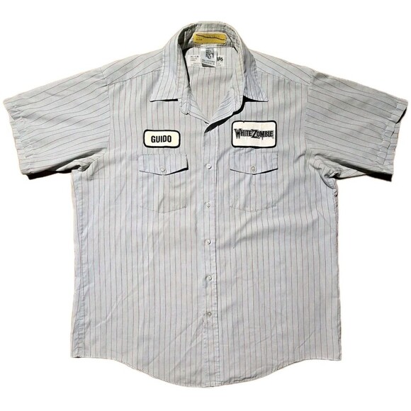 VTG GEM White Zombie Shirt Astro-Creep: 2000 Tour XL Cintas Work Patch READ NOTE - Picture 1 of 16